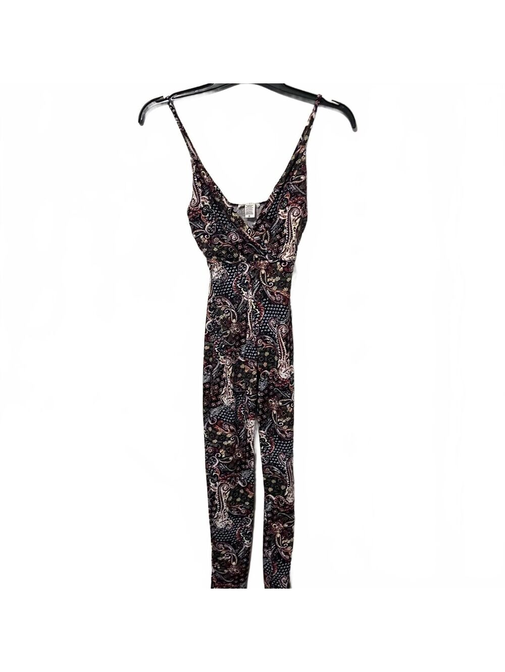 Capella Women's Paisley Boho Chic Whimsical Edgy Sleeveless Jumpsuit XS-New